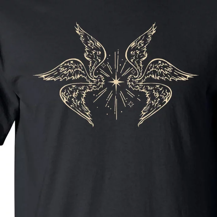 Biblically Accurate Archangel Wings Star Emo Alt Goth Tall T-Shirt