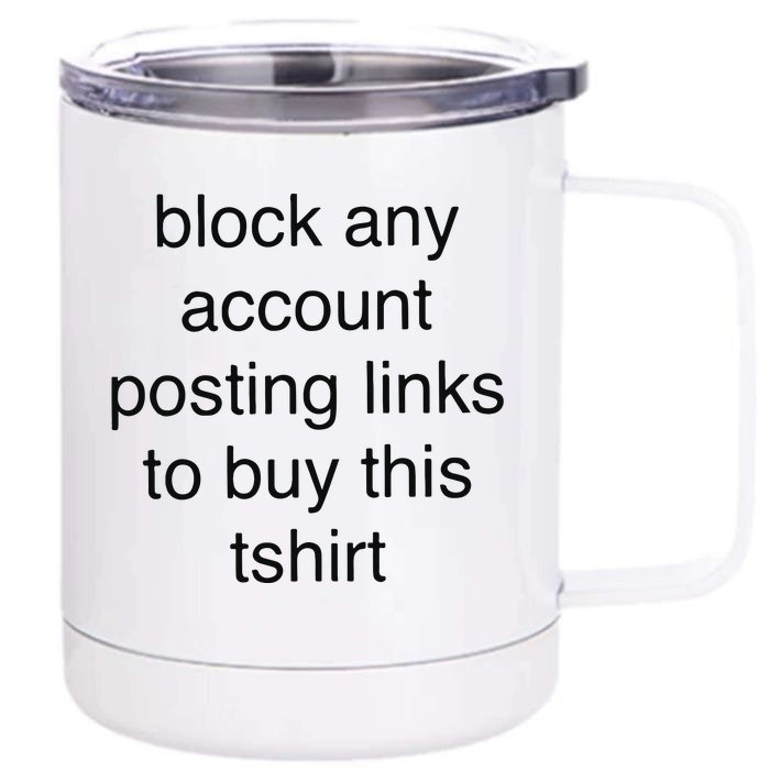 Block Any Account Posting Links To Buy This Front & Back 12oz Stainless Steel Tumbler Cup