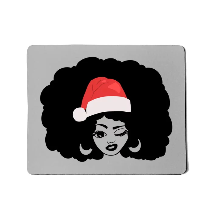 Black African American Mrs Claus Christmas Pajamas 2021 Xmas Gift Mousepad