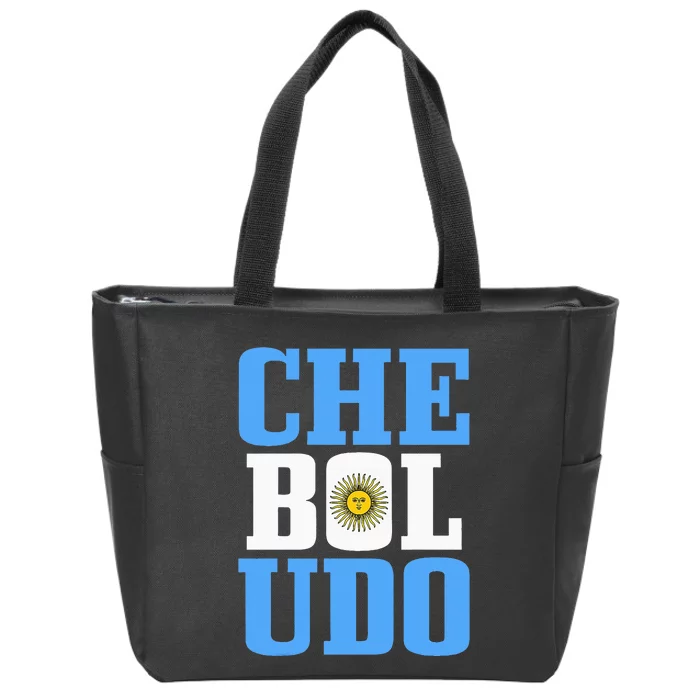 Boludo Argentina Argentinian Flag Pride Roots Zip Tote Bag