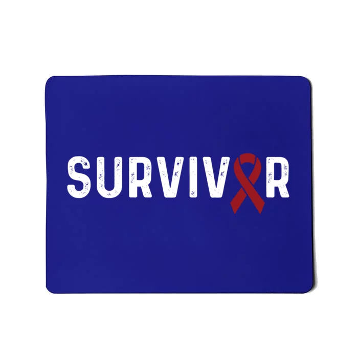 Brain Aneurysm Awareness Burgundy Ribbon Survivor Gift Mousepad