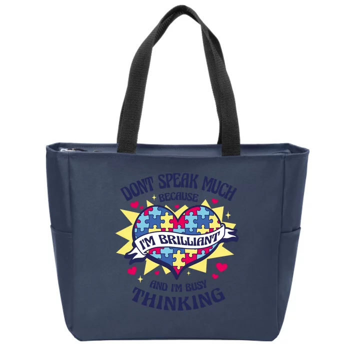 Brilliant Autism Awareness Quote Zip Tote Bag