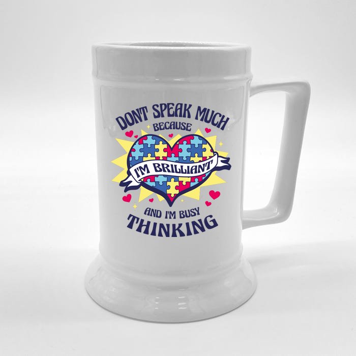 Brilliant Autism Awareness Quote Front & Back Beer Stein