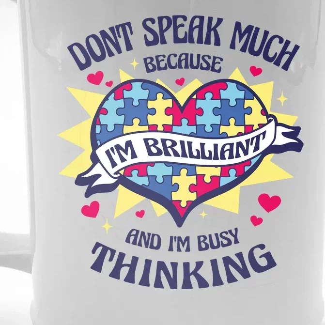 Brilliant Autism Awareness Quote Front & Back Beer Stein