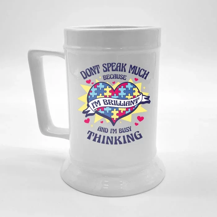 Brilliant Autism Awareness Quote Front & Back Beer Stein