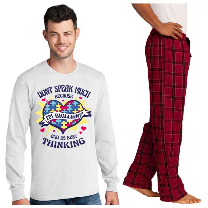 Brilliant Autism Awareness Quote Long Sleeve Pajama Set