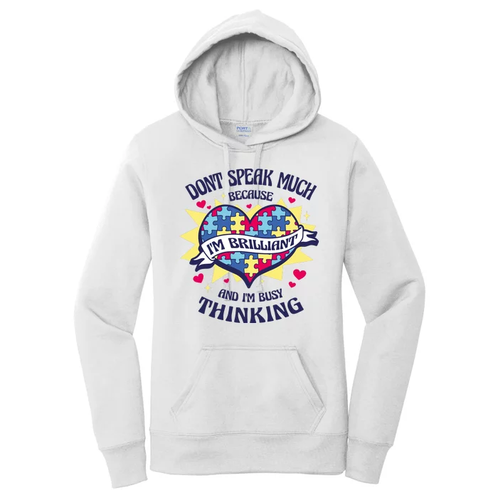 Brilliant Autism Awareness Quote Women's Pullover Hoodie