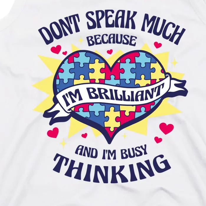 Brilliant Autism Awareness Quote Tank Top