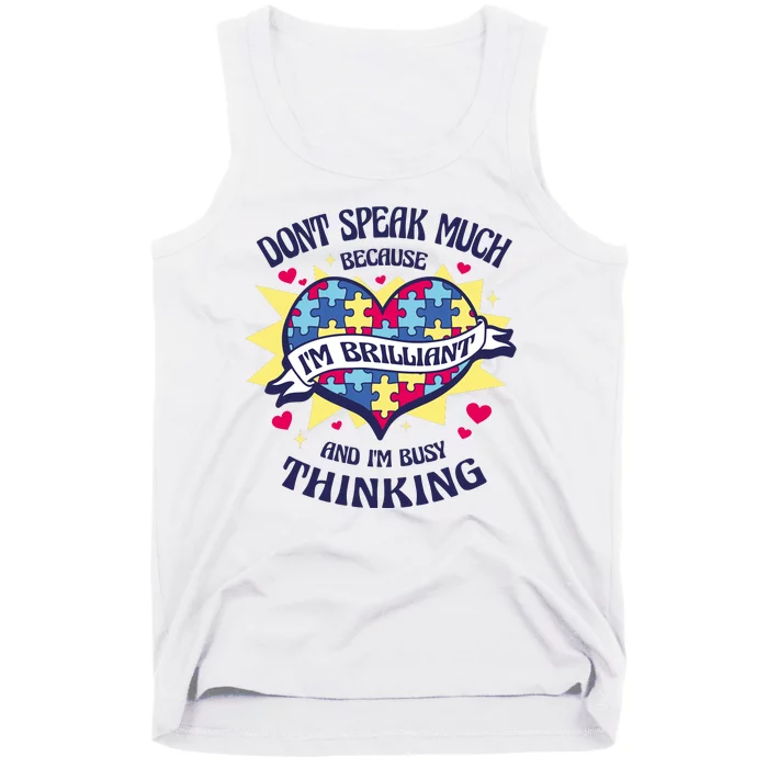 Brilliant Autism Awareness Quote Tank Top