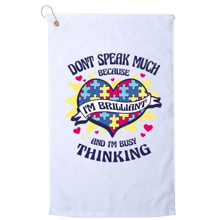 Brilliant Autism Awareness Quote Platinum Collection Golf Towel