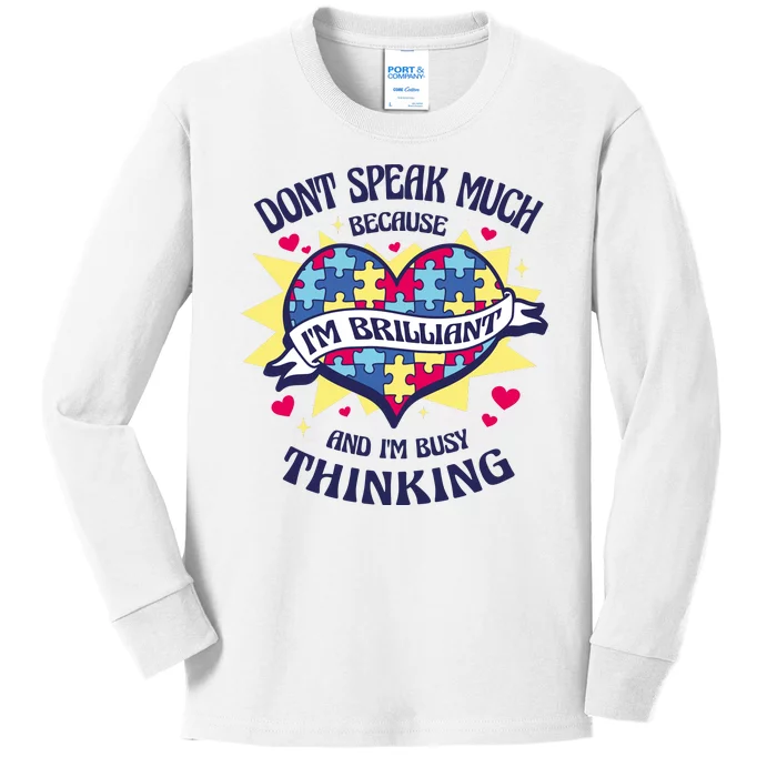 Brilliant Autism Awareness Quote Kids Long Sleeve Shirt