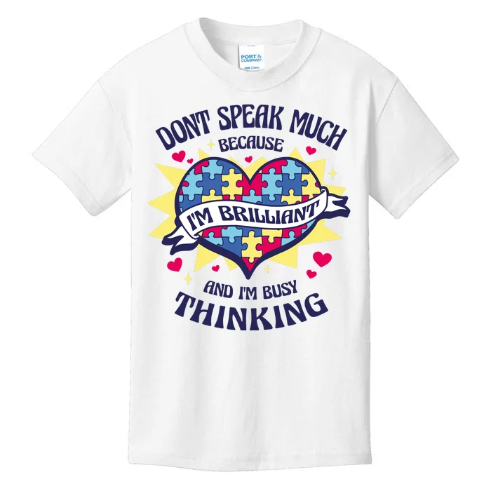 Brilliant Autism Awareness Quote Kids T-Shirt