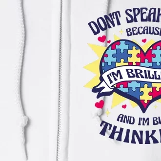 Brilliant Autism Awareness Quote Full Zip Hoodie