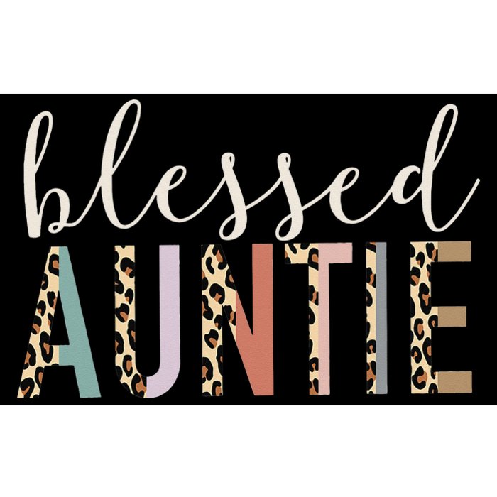 Blessed Auntie Aunt Cute Leopard Print Bumper Sticker