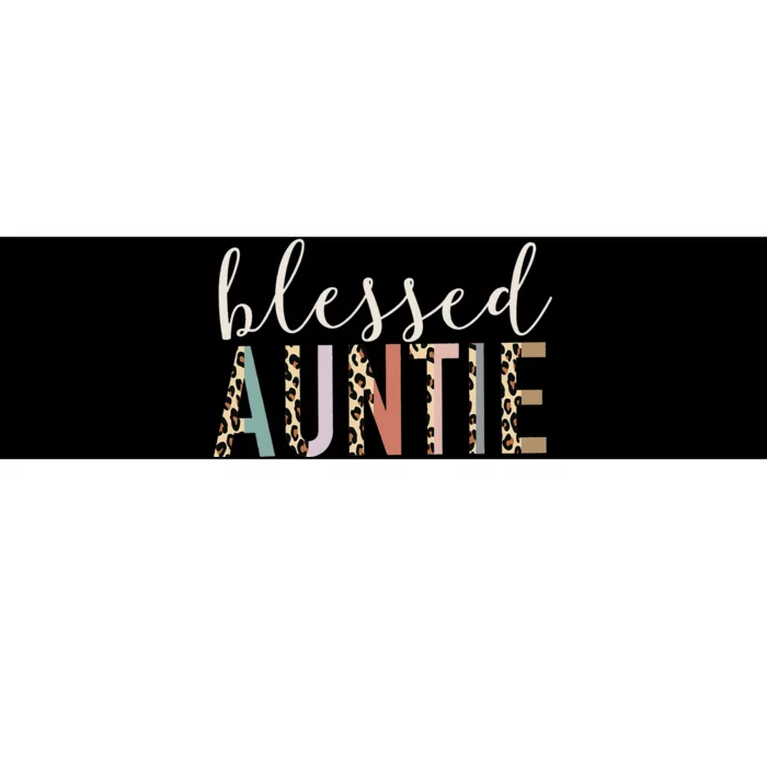 Blessed Auntie Aunt Cute Leopard Print Bumper Sticker