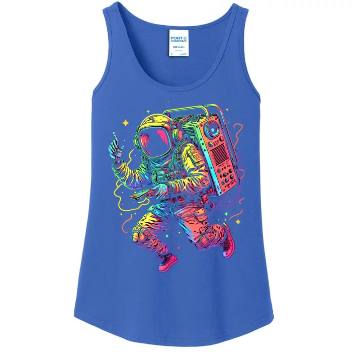 Boombox Astronaut And Teens Graphic Cute Gift Ladies Essential Tank