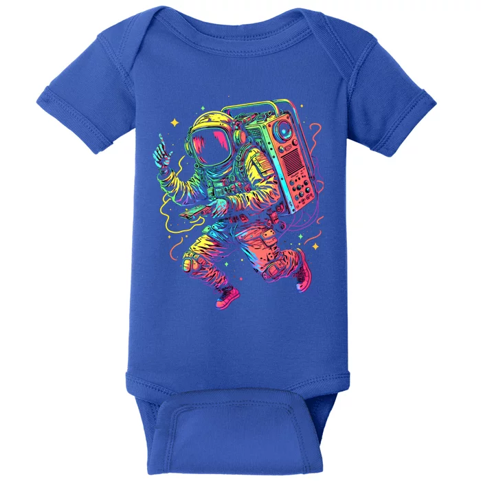 Boombox Astronaut And Teens Graphic Cute Gift Baby Bodysuit