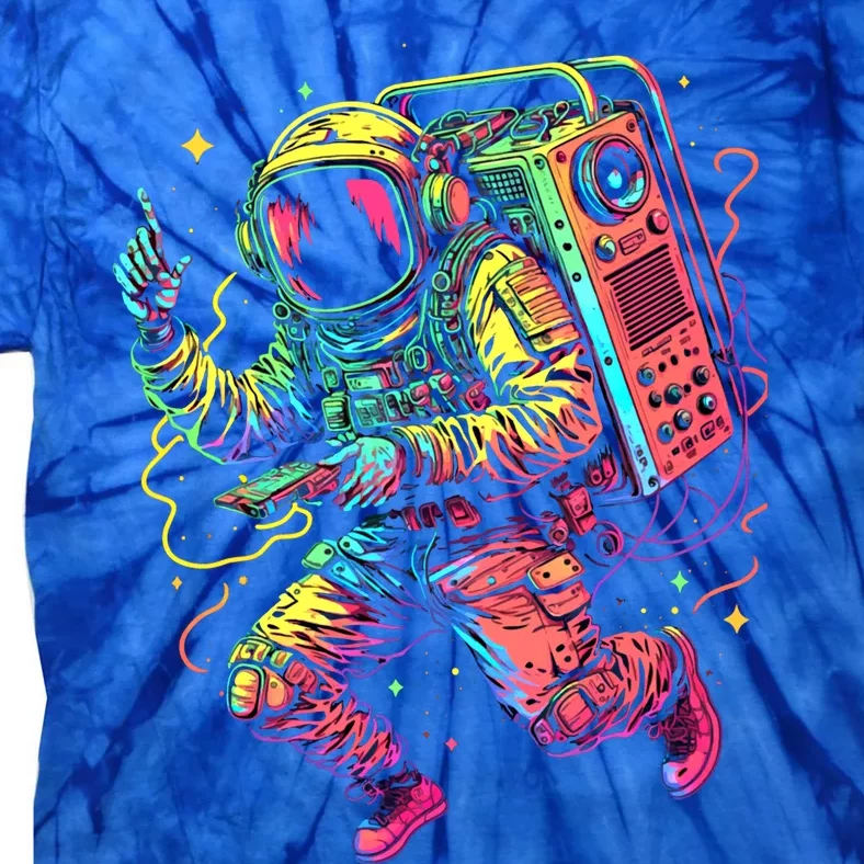 Boombox Astronaut And Teens Graphic Cute Gift Tie-Dye T-Shirt