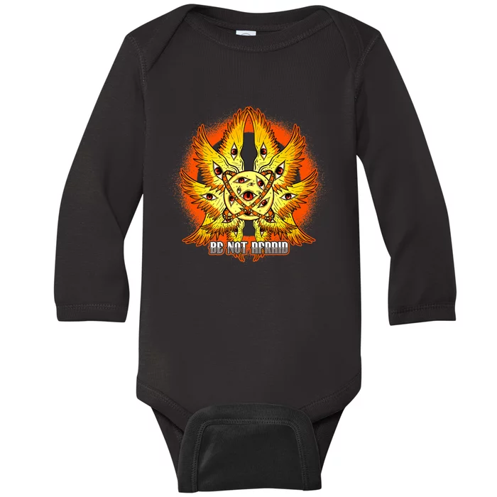 Biblically Accurate Angel Meme Ophanim Be Not Afraid Premium Baby Long Sleeve Bodysuit