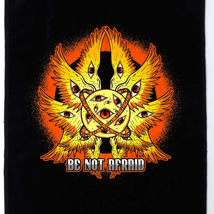 Biblically Accurate Angel Meme Ophanim Be Not Afraid Premium Platinum Collection Golf Towel