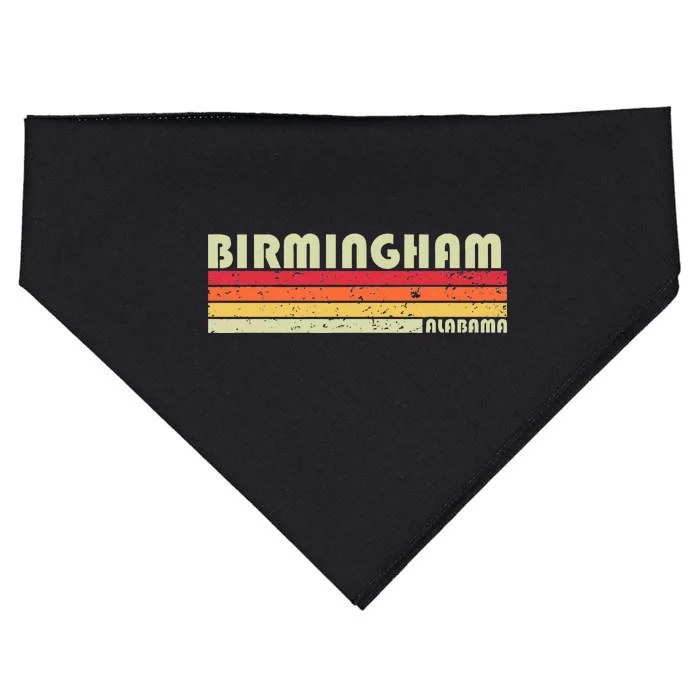 Birmingham Al Alabama Funny City Home Roots Gift Retro 80s USA-Made Doggie Bandana