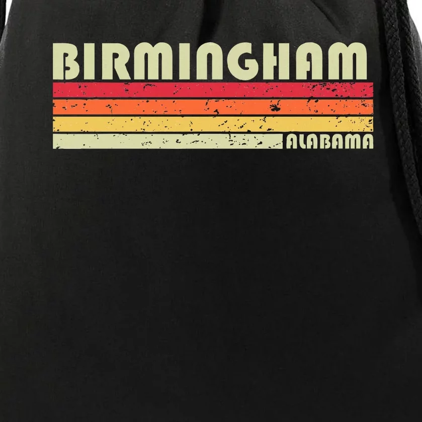 Birmingham Al Alabama Funny City Home Roots Gift Retro 80s Drawstring Bag