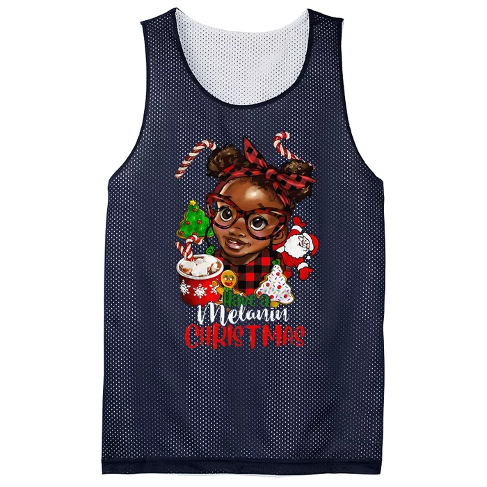 Black African American Melanin Christmas Mesh Reversible Basketball Jersey Tank