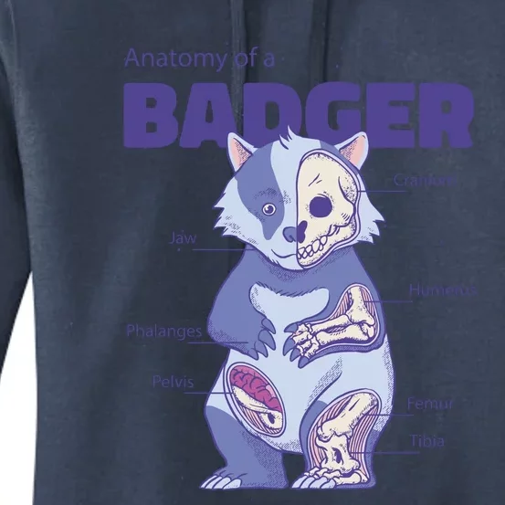 Badger Animal Anatomy Women's Pullover Hoodie