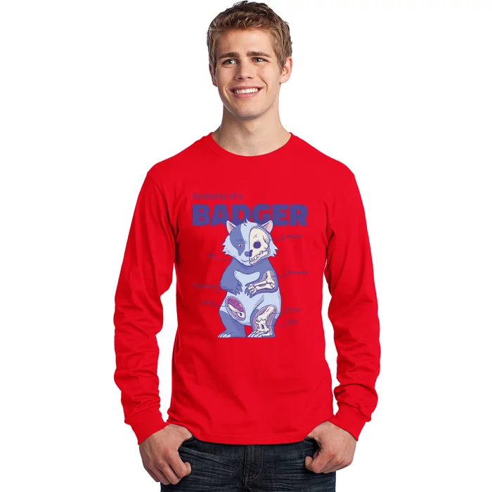 Badger Animal Anatomy Long Sleeve Shirt