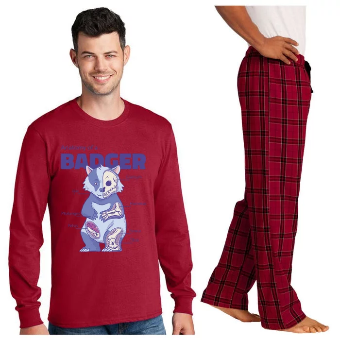 Badger Animal Anatomy Long Sleeve Pajama Set