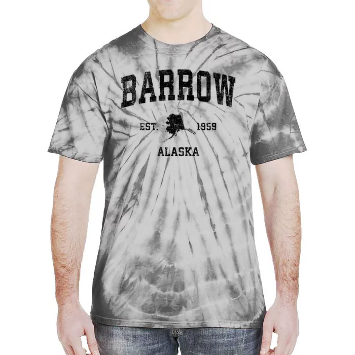 Barrow Alaska Ak Vintage Sports Tie-Dye T-Shirt