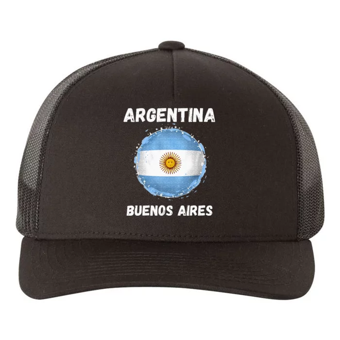 Buenos Aires Argentina Vintage Sport Argentine Flag Souvenir Yupoong Adult 5-Panel Trucker Hat