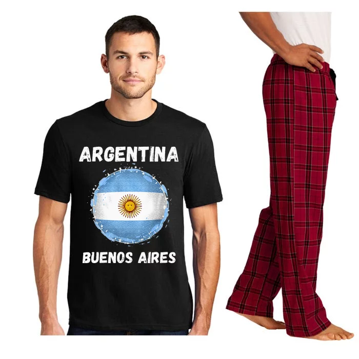 Buenos Aires Argentina Vintage Sport Argentine Flag Souvenir Pajama Set