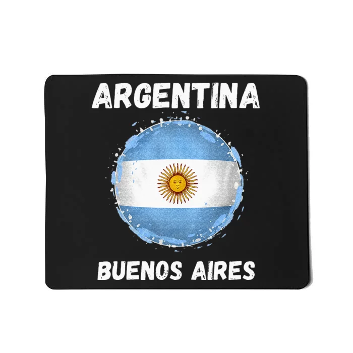 Buenos Aires Argentina Vintage Sport Argentine Flag Souvenir Mousepad