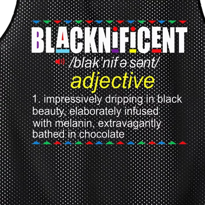 Blacknificent Afro African Pro Black History Month Mesh Reversible Basketball Jersey Tank