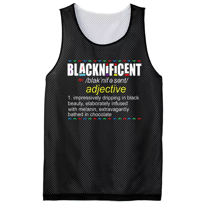 Blacknificent Afro African Pro Black History Month Mesh Reversible Basketball Jersey Tank