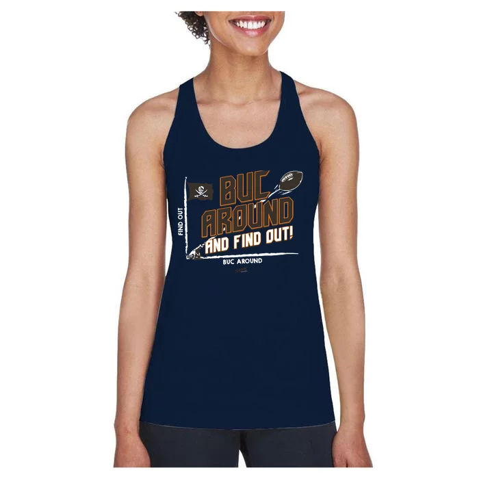 Buck Around And Find Out Tb Football Women's Racerback Tank