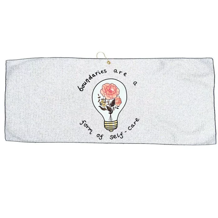 Boundaries Are A Form Of Selfcare Large Microfiber Waffle Golf Towel