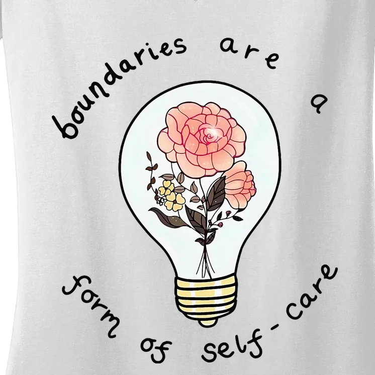 Boundaries Are A Form Of Selfcare Women's V-Neck T-Shirt