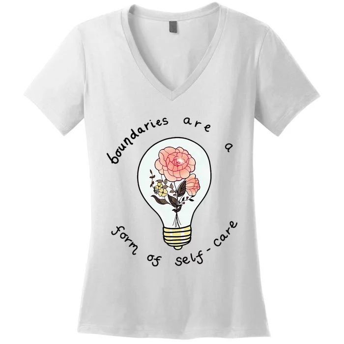 Boundaries Are A Form Of Selfcare Women's V-Neck T-Shirt