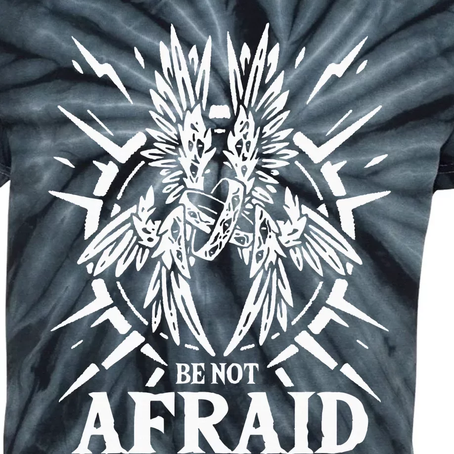 Biblically Accurate Angel Be Not Afraid Bible Angel Kids Tie-Dye T-Shirt