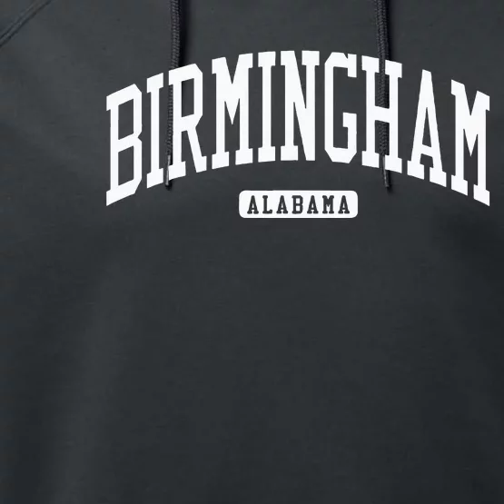 Birmingham Alabama Al College University Style Performance Fleece Hoodie