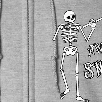 Broken Arm Awww Snap! Skeleton Broken Bone Full Zip Hoodie