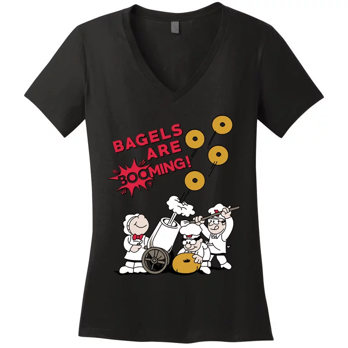 Bagels Are Booming Women's V-Neck T-Shirt