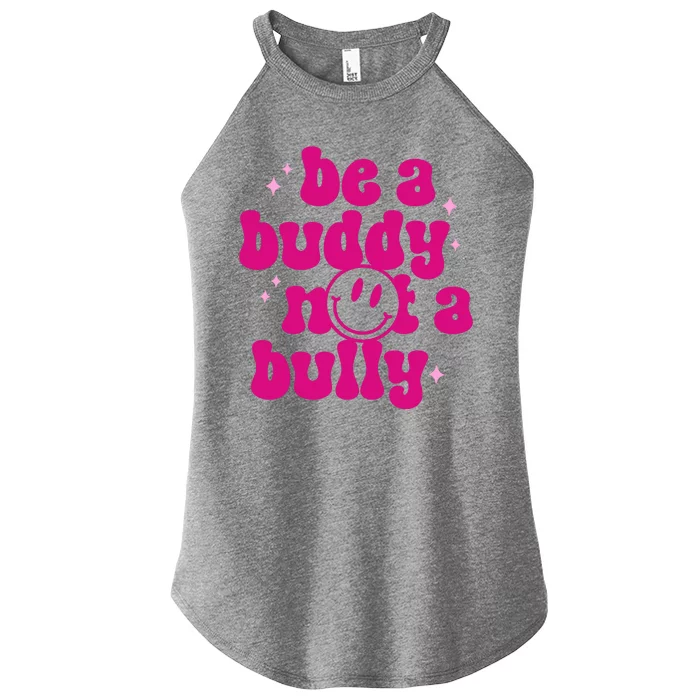 Be A Buddy Not A Bully Retro Smile Anti Bullying Unity Day Women’s Perfect Tri Rocker Tank