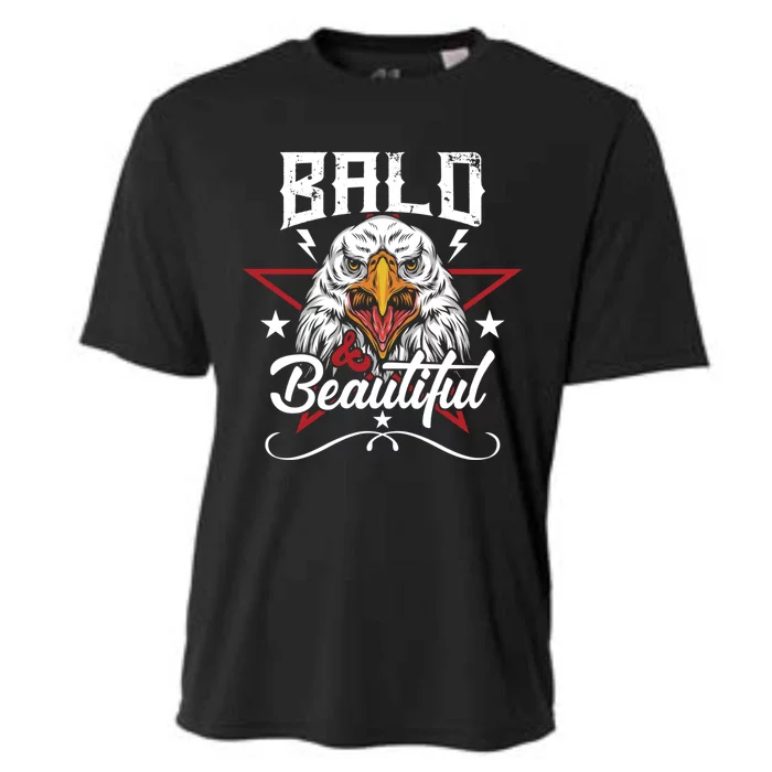 Bald And Beautiful Funny Bald Eagle America Usa 4th Of July Gift Cooling Performance Crew T-Shirt