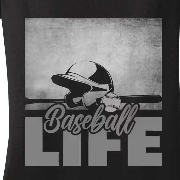 Baseball Apparel Baseball Women's V-Neck T-Shirt