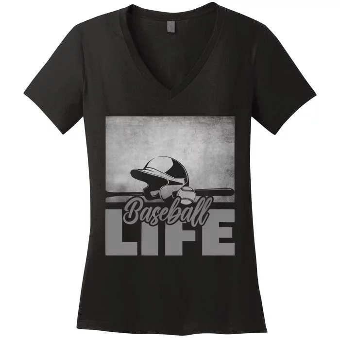 Baseball Apparel Baseball Women's V-Neck T-Shirt