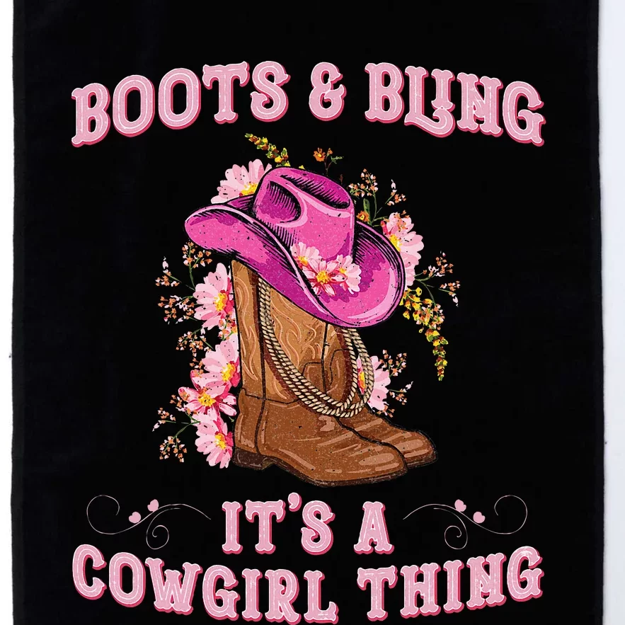 Boots And Bling Its A Cowgirl Thing Cute Love Country Platinum Collection Golf Towel