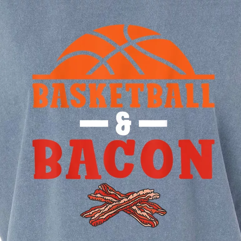 Basketball And Bacon Lover Basketball Garment-Dyed Women's Muscle Tee